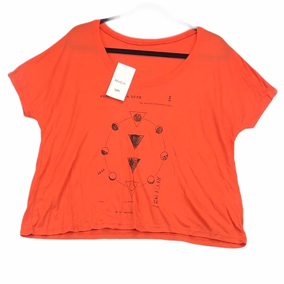 ✨RVCA Moon Phases Burnout Boyfriend T Shirt… - Picture 1 of 4